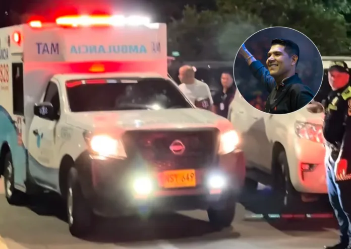 Traslado de Kbeto Zuleta en ambulancia al aeropuerto de Valledupar.